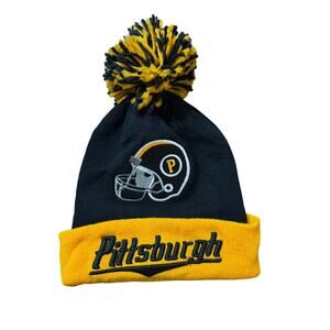 Leader of The Game Pittsburgh Steelers NFL Football Beanie Pom Black & Gold Hat